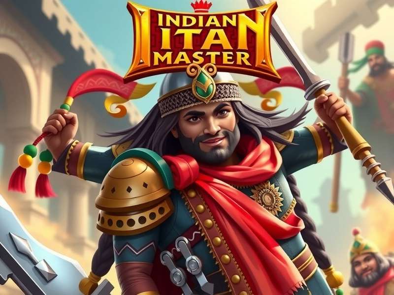 Indian Titan Master Game Banner featuring Indian warriors